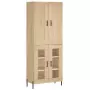 Credenza Rovere Sonoma 69,5x34x180 cm in Legno Multistrato