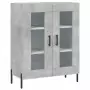 Credenza Grigio Cemento 69,5x34x180 cm in Legno Multistrato