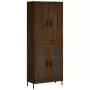 Credenza Rovere Marrone 69,5x34x180 cm in Legno Multistrato