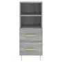 Credenza Grigio Sonoma 34,5x34x180 cm in Legno Multistrato