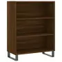 Credenza Rovere Marrone 69,5x34x180 cm in Legno Multistrato