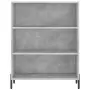 Credenza Grigio Cemento 69,5x34x180 cm in Legno Multistrato