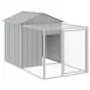 Pollaio Area Corsa Grigio Chiaro 117x609x123 cm Acciaio Zincato