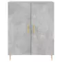 Credenza Grigio Cemento 69,5x34x180 cm in Legno Multistrato