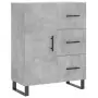 Credenza Grigio Cemento 69,5x34x180 cm in Legno Multistrato