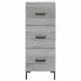 Credenza Grigio Sonoma 34,5x34x180 cm in Legno Multistrato