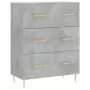 Credenza Grigio Cemento 69,5x34x180 cm in Legno Multistrato