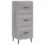 Credenza Grigio Sonoma 34,5x34x180 cm in Legno Multistrato