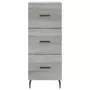 Credenza Grigio Sonoma 34,5x34x180 cm in Legno Multistrato