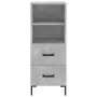 Credenza Grigio Cemento 34,5x34x180 cm in Legno Multistrato