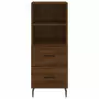 Credenza Rovere Marrone 34,5x34x180 cm in Legno Multistrato