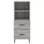 Credenza Grigio Sonoma 34,5x34x180 cm in Legno Multistrato