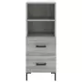 Credenza Grigio Sonoma 34,5x34x180 cm in Legno Multistrato