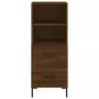 Credenza Rovere Marrone 34,5x34x180 cm in Legno Multistrato