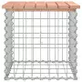 Panca da Giardino Design Gabbione 43x44x42 cm Massello Douglas