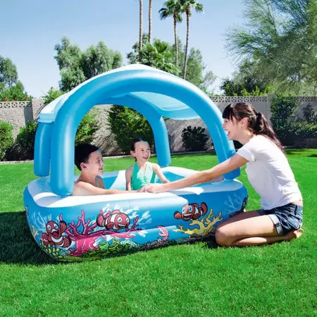 Bestway Piscina per Bambini con Tettoia 140x140x114 cm 52192