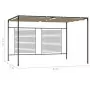 Gazebo con Tetto Retrattile 3x4x2,3 m Grigio Talpa 180 g/m²