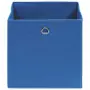 Scatole 4 pz Blu 32x32x32 cm in Tessuto