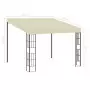 Gazebo a Parete 3x3 m Crema in Tessuto