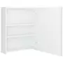 Armadietto Bagno con Specchio e LED Bianco Lucido 50x14x60 cm