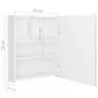 Armadietto Bagno con Specchio e LED Bianco Lucido 50x14x60 cm