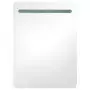 Armadietto Bagno con Specchio e LED Grigio 60x11x80 cm