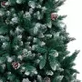 Albero di Natale Artificiale con Pigne e Neve Bianca 240 cm