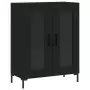 Credenza Nera 69,5x34x180 cm in Legno Multistrato