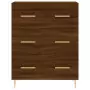 Credenza Rovere Marrone 69,5x34x180 cm in Legno Multistrato