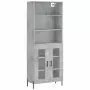 Credenza Grigio Cemento 69,5x34x180 cm in Legno Multistrato