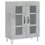 Credenza Grigio Cemento 69,5x34x180 cm in Legno Multistrato