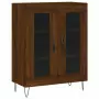 Credenza Rovere Marrone 69,5x34x180 cm in Legno Multistrato