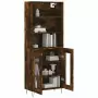 Credenza Rovere Fumo  69,5x34x180 cm in Legno Multistrato