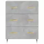 Credenza Grigio Cemento 69,5x34x180 cm in Legno Multistrato