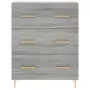 Credenza Grigio Sonoma 69,5x34x180 cm in Legno Multistrato