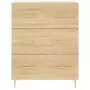 Credenza Rovere Sonoma 69,5x34x180 cm in Legno Multistrato