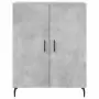 Credenza Grigio Cemento 69,5x34x180 cm in Legno Multistrato