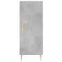 Credenza Grigio Cemento 34,5x34x180 cm in Legno Multistrato