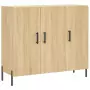 Credenza Rovere Sonoma 90x34x80 cm in Legno Multistrato