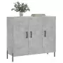 Credenza Grigio Cemento 90x34x80 cm in Legno Multistrato