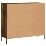 Credenza Rovere Fumo 90x34x80 cm in Legno Multistrato