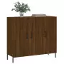 Credenza Rovere Marrone 90x34x80 cm in Legno Multistrato