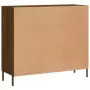 Credenza Rovere Marrone 90x34x80 cm in Legno Multistrato