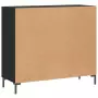 Credenza Nera 90x34x80 cm in Legno Multistrato