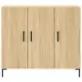 Credenza Rovere Sonoma 90x34x80 cm in Legno Multistrato