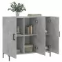 Credenza Grigio Cemento 90x34x80 cm in Legno Multistrato