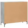 Credenza Grigio Cemento 90x34x80 cm in Legno Multistrato