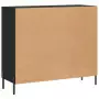 Credenza Nera 90x34x80 cm in Legno Multistrato