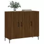 Credenza Rovere Marrone 90x34x80 cm in Legno Multistrato