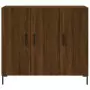 Credenza Rovere Marrone 90x34x80 cm in Legno Multistrato